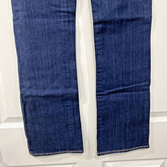 Kut from the Kloth denim blue jeans sz 6 flare leg button flap pockets low rise - Picture 5 of 9